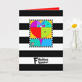 Cartão 0-1-1-2-3-5-8 Fibonacci