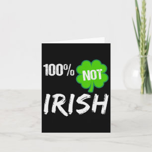 Cartão 0% de Dia de São Patrício feliz irlandês Shamrock 