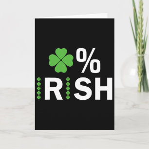 Cartão 0% Irlandês Sorte Símbolo Irlanda Zero Porcento Di