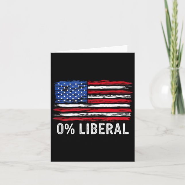 Cartão 0% Liberal Zero Percent Anti Liberal Republican Ta (Frente)