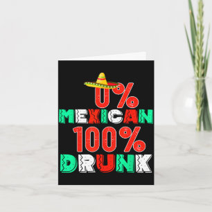 Cartão 0% mexicano 100% engraçado cinco de maio 2025
