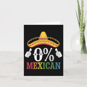 Cartão 0% Mexicano Cinco de Mayo Fiesta Colorful Sombrero