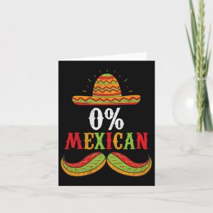 Cartão 0% Mexicano Cinco de Mayo Fiesta Sombrero Engraçad