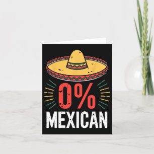 Cartão 0% Mexicanos Camisas Engraçadas Mulheres Cinco De 