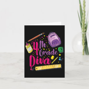 Cartão 1º Ano Diva 1º Dia de Menina de Escola Roupas Gi