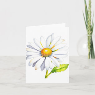 Cartão 1º de janeiro Dia da Margarida B - Cores d'água e