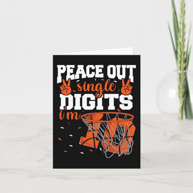 Cartão 10º Aniversário Boys Basball Peace Out Solteiro Di (Frente)