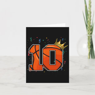 Cartão 10º aniversário Bysketbyll Grande Número 10 anos