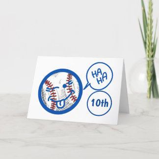 CARTÃO "10º" BASEBALL HUMOR E UM POUCO DE ANIVERSÁRIO