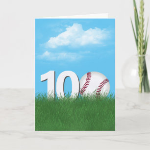 Cartão 100º Aniversário do Basebol na Grama Verde