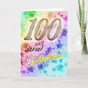 Cartão 100º aniversário para alguém Fabuloso