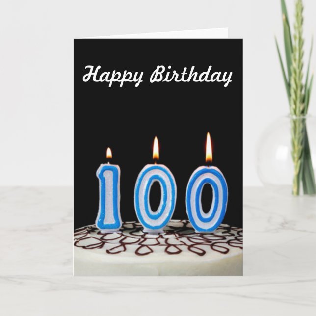Cartão 100º Bolo de Aniversário (Frente)