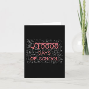 Cartão 100º Dia De Professora De Matemática Na Escola 100