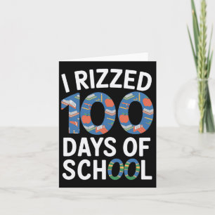 Cartão 100º Dia de Professora Estudante Eu Rizzei 100 Dia