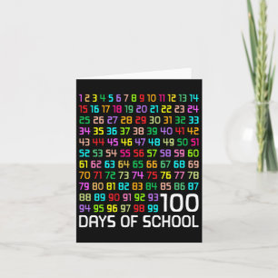 Cartão 100º Dia de Professores Crianças 100 Dias de Matem
