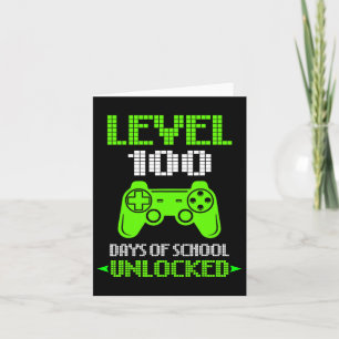 Cartão 100º Dia De Videos games De Camisas Escolares