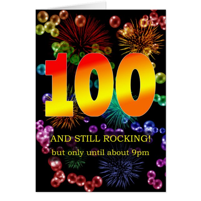 Cartão 100.º aniversário ainda está balançando (Frente)