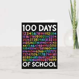 Cartão 100.º Dia de Crianças Escolares 100 Dias Aprendend