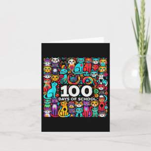 Cartão 100.º Dia De Gato Fácil 100 Dias De Professora De