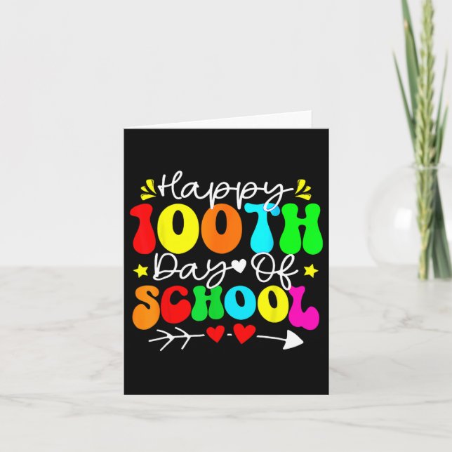 Cartão 100.º Dia de Professores Crianças Felizes 100 D (Frente)