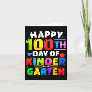 Cartão 100.º Dia Do Jardim De Infância 100 Dias Para Cria