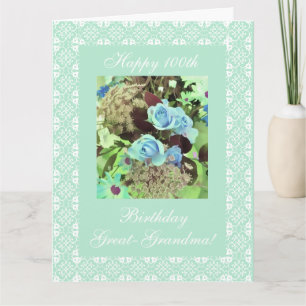 Cartão 100 anos de excelente-avó GRANDE