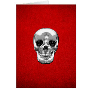 Cartão [100] Crânio humano prateado