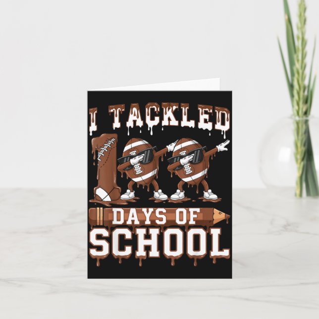 Cartão 100 Days Of School Boys Kids 100th Day Of School F (Frente)