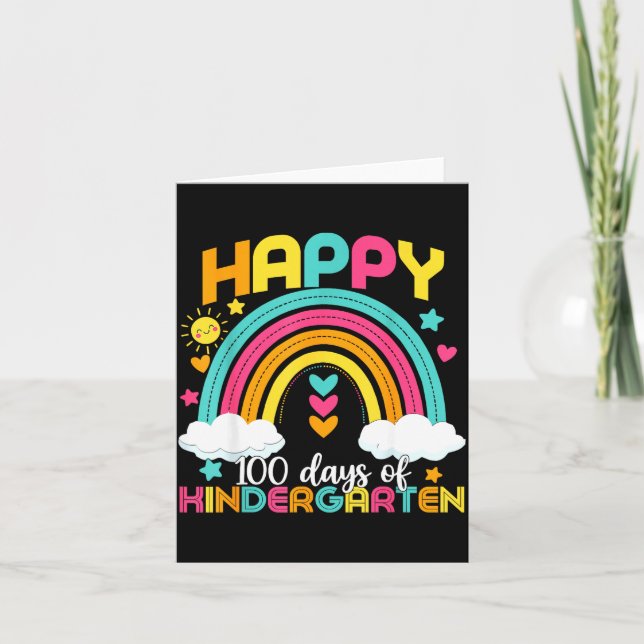 Cartão 100 Days Smarter 100th Day Of Kindergarten Teacher (Frente)