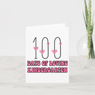 Cartão 100 Dias De Amor No Jardim De Infância Coração Pro