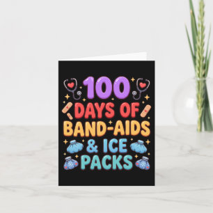 Cartão 100 Dias De Bandagens Adhesivas E Bolsas De Gelo