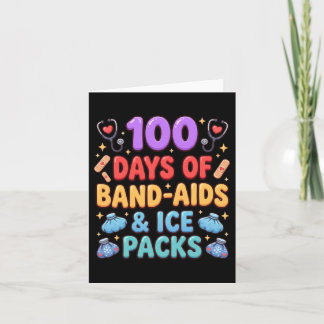 Cartão 100 Dias De Bandagens Adhesivas E Bolsas De Gelo