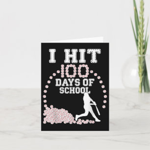 Cartão 100 Dias De Basebol Escolar 100º Dia Da Escola