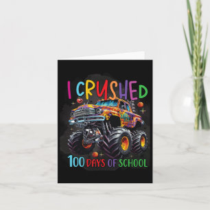 Cartão 100 Dias De Caminhão De Monstro Escolar 100.º Dia
