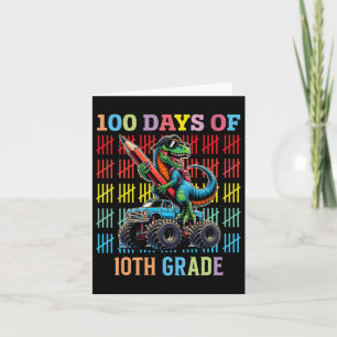 Cartão 100 Dias De Caminhão De Monstro Escolar 100.º Dia