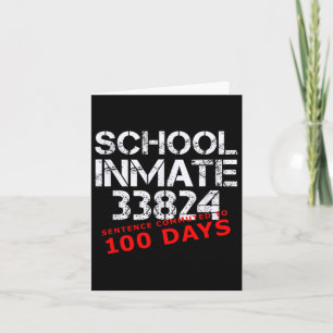 Cartão 100 Dias De Camisa Escolar Para O Estudante 100.º