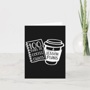 Cartão 100 Dias De Camisetas De Professores De Diversão D