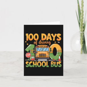 Cartão 100 Dias De Condução De Motoristas De Ônibus Escol