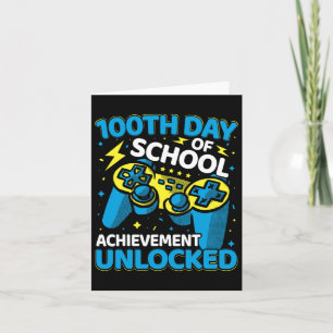Cartão 100 Dias De Controladora De Vídeo Da Escola Menina
