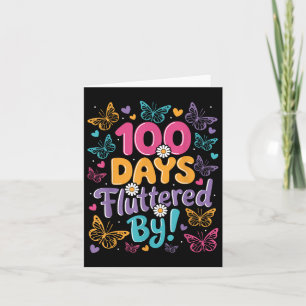 Cartão 100 Dias De Crianças Flutuadas 100º Dia Da Escola