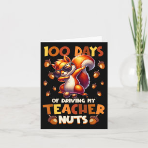 Cartão 100 Dias De Dirigir Meu Professor Loucos Esquilo E