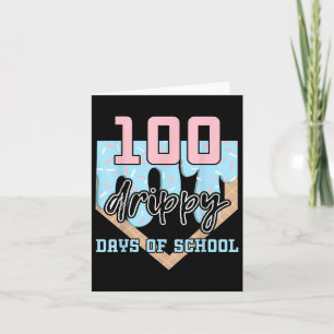 Cartão 100 Dias De Disquete Do Sorvete 100º De Baseball E