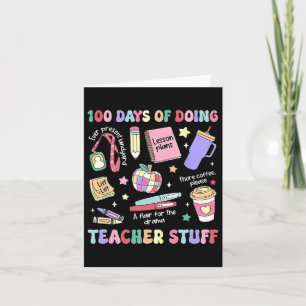 Cartão 100 Dias De Ensino Fazendo Professora Professor Li