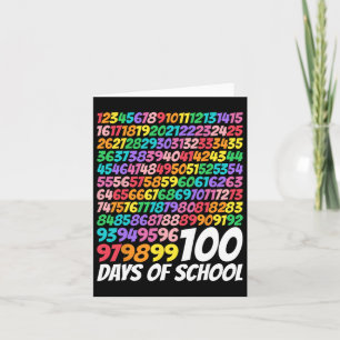 Cartão 100 Dias De Escola 100.º Dia De Números De Matemát