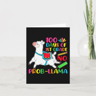Cartão 100 Dias De Escola 1rua Sem Probllama Llama