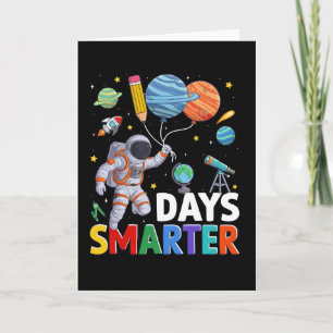 Cartão 100 Dias de Escola Astronauta Mais Inteligente Esp