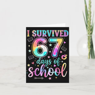 Cartão 100 Dias De Escola Eu Sobrevivi 67 Dias De Escola