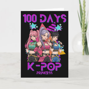 Cartão 100 Dias De Escola K Pop 100 Dias Mais Fortes Cria