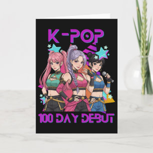 Cartão 100 Dias De Escola K Pop 100 Dias Mais Fortes Cria