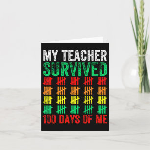 Cartão 100 Dias De Escola Minha Professora Sobreviveu A 1